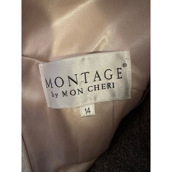 Montage by Mon Cheri Champagne Wedding Gown Mother of the Bride 14 Lace Cream - Picture 6 of 16